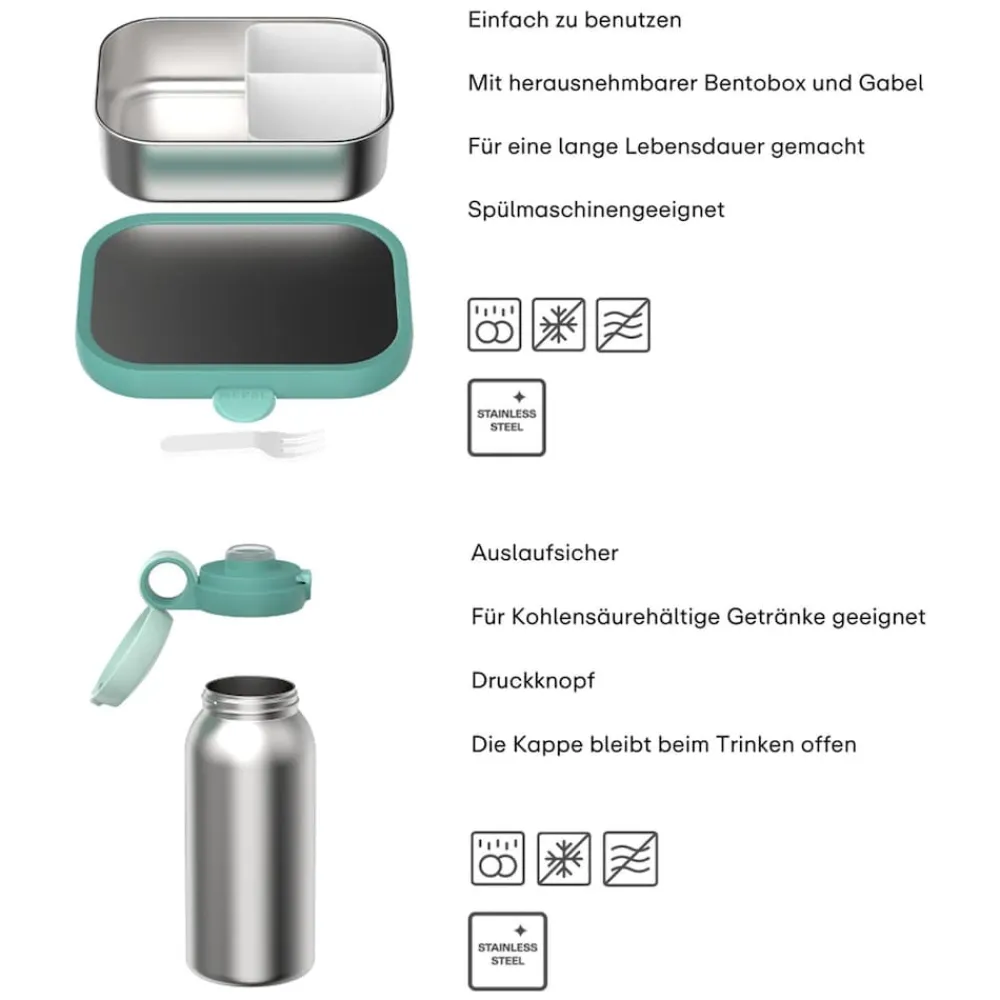 Mepal Edelstahl-Lunchset Campus 2er Set Cool Blue Outlet