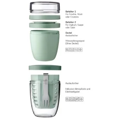 Mepal Lunchpot mit Fruitpot Ellipse 2er Set Nordic Green Discount