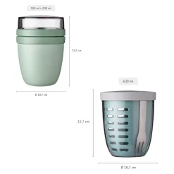 Mepal Lunchpot mit Fruitpot Ellipse 2er Set Nordic Green Discount