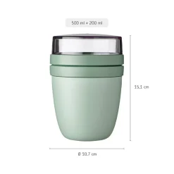 Lunchpots Nordic Black & Nordic Sage Ellipse ø 10.7 cm 2er Set ^ Mepal Best