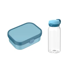 Mepal Lunchset (Flasche mit Klappdeckel) Campus 600 ml + 750 ml 2er Set Cool Blue