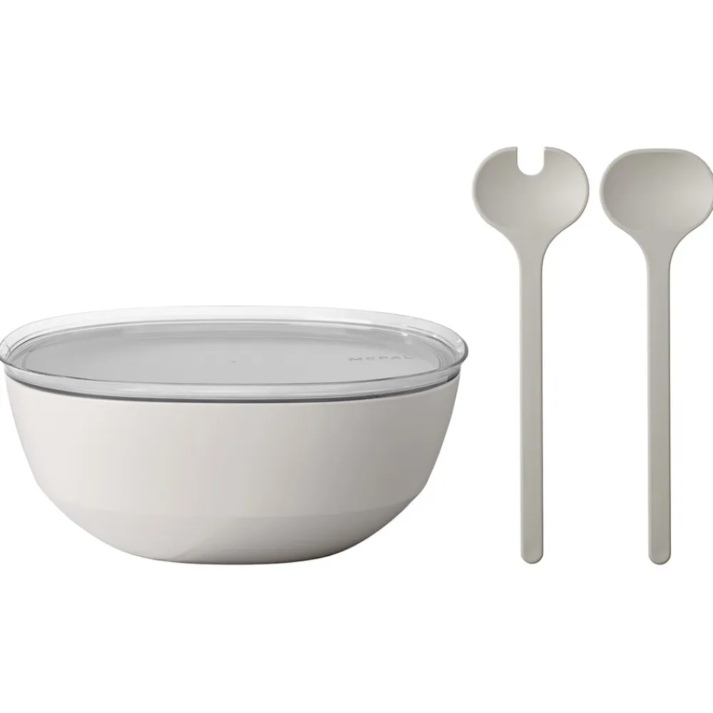Servierschale mit Deckel & Salatbesteck Silueta 5000 ml ^ Mepal Online