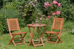 Merxx Cordoba Set 3tlg. Klapptisch rund Hot