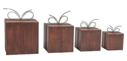 Harms Import Metall-Deko Geschenkpakete, 4er Set Sale