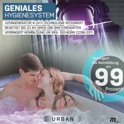 MSpa Miweba Whirlpool Urban Nest U-NE021 Rattan-Tisch M-ONE und Ozon-UV-C-Desinfektion 2 Personen Online