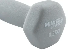 Miweba Sports Gymnastikhanteln 2er-Set NKH100, bodenschonend, 0,5-10 kg, Anti-Rutsch-Oberfläche (Grau, 2x 0,5 Kg) Sale
