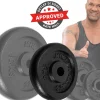 Miweba Sports Hantelscheiben HSG50, 2x 5 kg Hantel-Gewichte, passend für Ø 30mm, Set, Gusseisen New