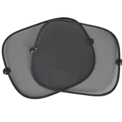 Moni Kinder Autofenster-Sonnenschutz 2-teilig 44 x 36 cm mit je 2 Saugknöpfen schwarz New