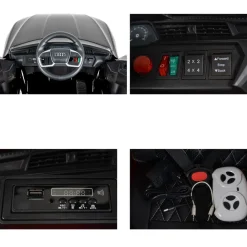 Moni Kinder Elektroauto Audi Sportback SUV metallic Fernbedienung USB EVA-Reifen schwarz Outlet