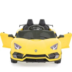 Moni Kinder Elektroauto Chiara Musik Fernbedienung zwei Motoren Kunststoffreifen gelb rot Best