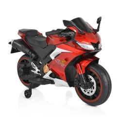 Kinder Elektromotorrad Motocross MP3-Funktion Bluetooth Stützräder Lichter rot ^ Moni Clearance