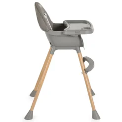 Kinderhochstuhl Biscotti 2 in 1 Kinderstuhl Anti-Rutsch-Füße Doppeltablett grau ^ Moni Sale