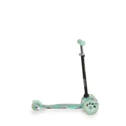 Moni Kinderroller Fidget 3 Räder höhenverstellbar, PU-Räder, Wasserdruck, ABEC-7 grün rosa Discount