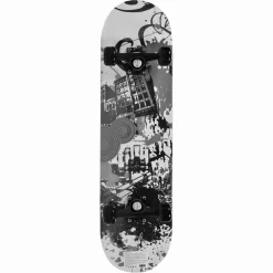 Moni Kinder Skateboard Lux 3006, ABEC-5 Lager 85A-PU-Räder Deckgröße 79 x 21 cm schwarz