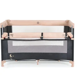 Moni Reisebett Next Level, 2 Ebenen, Matratze, Seite zum klappen, Beistellbett beige grau Hot