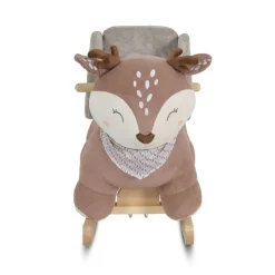 Moni Schaukeltier Reh aus Holz mit Sitz Holzkufen Musik Holzgriffe bis 30 kg braun Outlet