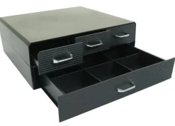 Monitorerhöhung -L99, Monitorständer Bildschirmerhöhung Aufbewahrungsbox mit 4 Schubladen und 15 Fächern 13x34x31cm ^ MCW Clearance