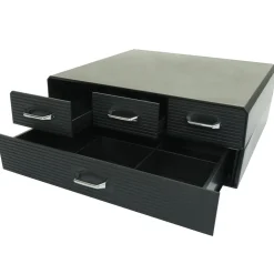 Monitorerhöhung -L99, Monitorständer Bildschirmerhöhung Aufbewahrungsbox mit 4 Schubladen und 15 Fächern 13x34x31cm ^ MCW Clearance