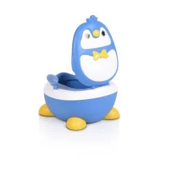 Moni Töpfchen Riko Pinguin Deckel, Haltegriffe, abnehmbarer Behälter, rutschfest blau Online