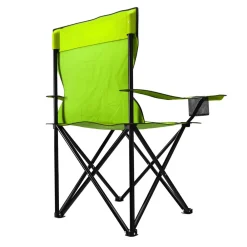 ® Campingstuhl Faltstuhl, hellgrün, mit Getränkehalter und Tragetasche Outdoor, faltbar max. 100kg, Angerstuhl, Klappstuhl ^ 24MOVE New