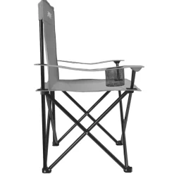 24MOVE ® Campingstuhl Faltstuhl, grau, mit Getränkehalter und Tragetasche Outdoor, faltbar max. 100kg, Angerstuhl, Klappstuhl Best