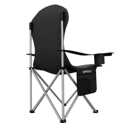 ® Campingstuhl Salvador faltbar Camping Klappstuhl gepolstert inkl. Tragetasche, bis 150kg belastbar, schwarz ^ 24MOVE Outlet