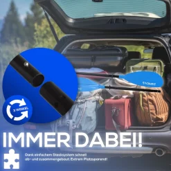 24MOVE ® Doppelpaddel LAGO Aluminium Paddel, Stand-Up Paddling, Paddel für Kajak, 220 cm, verstellbar Clearance