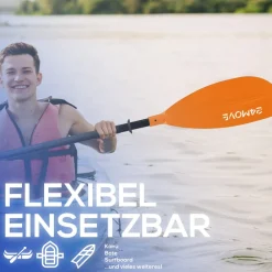 ® Doppelpaddel LAGO Aluminium Paddel, Stand-Up Paddling, Paddel für Kajak, 220 cm, verstellbar ^ 24MOVE New