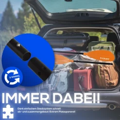 ® Doppelpaddel LAGO Aluminium Paddel, Stand-Up Paddling, Paddel für Kajak, 220 cm, verstellbar ^ 24MOVE New