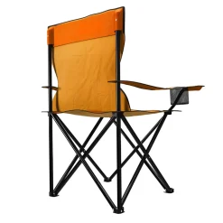 ® Faltstuhl orange Campingstuhl Anglerstuhl mit Getränkehalter - Anglersessel klappbar - Klappstuhl Gartenstuhl Faltstuhl Relaxsessel Campingsessel faltbar, Polyester, für draußen oder drinnen ^ 24MOVE