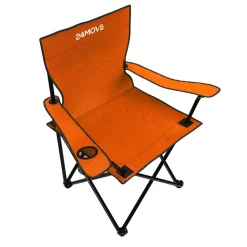 ® Faltstuhl orange Campingstuhl Anglerstuhl mit Getränkehalter - Anglersessel klappbar - Klappstuhl Gartenstuhl Faltstuhl Relaxsessel Campingsessel faltbar, Polyester, für draußen oder drinnen ^ 24MOVE