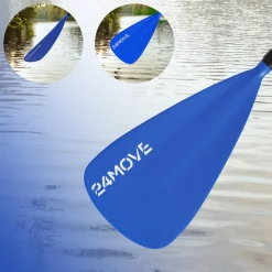 ® Paddel Einzelpaddel Stechpaddel für SUP Stand Up Board, Kajak, Leicht aus Aluminium 210cm, verstellbar blau ^ 24MOVE Online