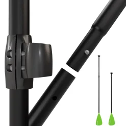 24MOVE ® Paddel Einzelpaddel Stechpaddel für SUP Stand Up Board, Kajak, Leicht aus Aluminium 210cm, verstellbar grün Online