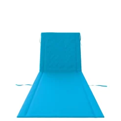 24MOVE ® Strandmatte 2er Set klappbar mit Rückenlehne, Strandliege mit Gurt, tragbar für Strand und Garten, Liegematte blau Outlet