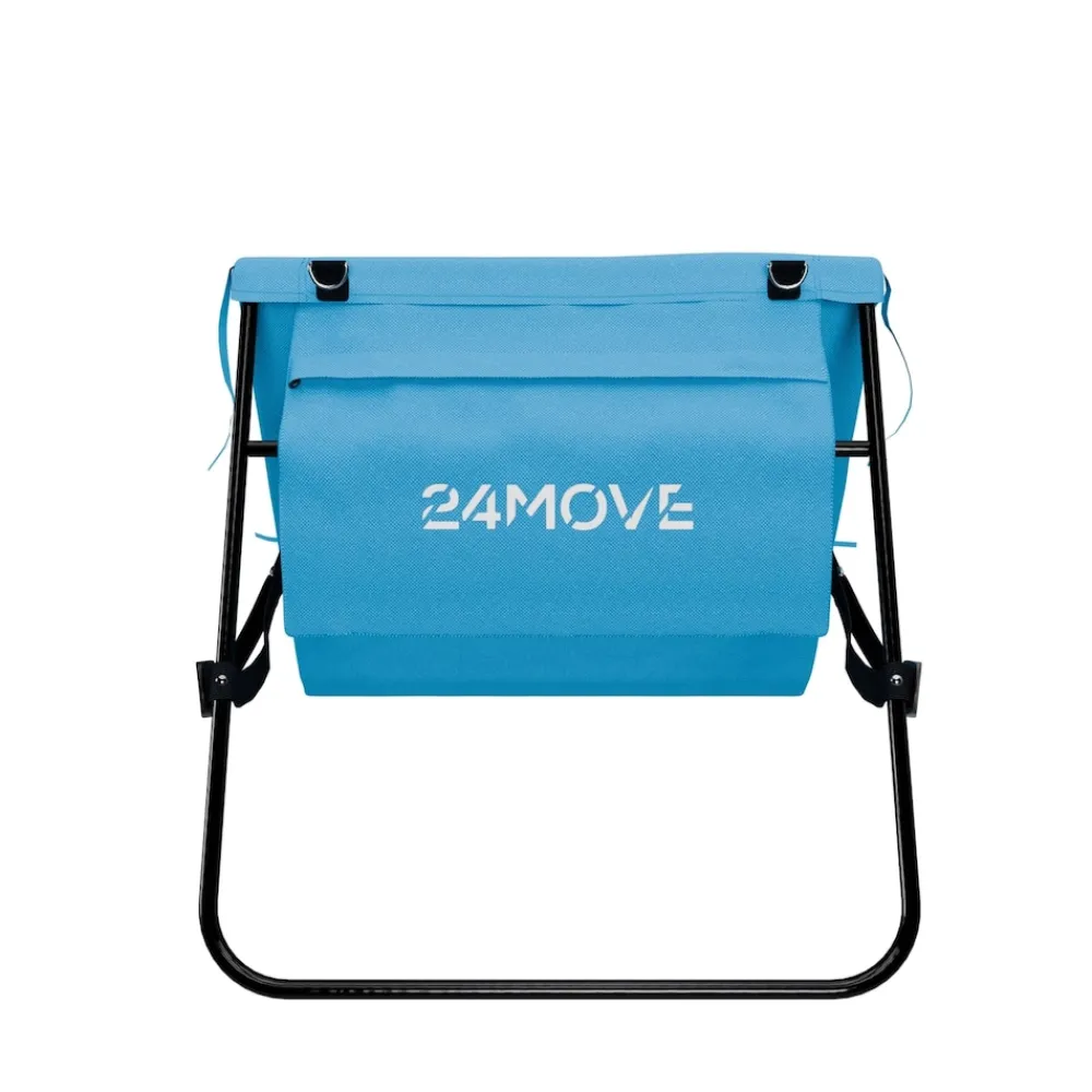 24MOVE ® Strandmatte 2er Set klappbar mit Rückenlehne, Strandliege mit Gurt, tragbar für Strand und Garten, Liegematte blau Outlet