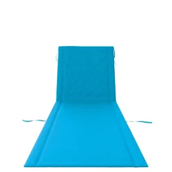 ® Strandmatte 1er Set klappbar mit Rückenlehne, Strandliege mit Gurt, tragbar für Strand und Garten, Liegematte blau ^ 24MOVE Clearance