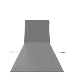 24MOVE ® Strandmatte 2er Set klappbar mit Rückenlehne, Strandliege mit Gurt, tragbar für Strand und Garten, Liegematte grau Clearance