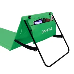 24MOVE ® Strandmatte 1er Set klappbar mit Rückenlehne, Strandliege mit Gurt, tragbar für Strand und Garten, Liegematte grün Outlet