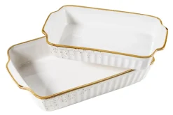 Auflaufform-Set, Porzellan Pintar Beige / Braun ^ Mäser Best
