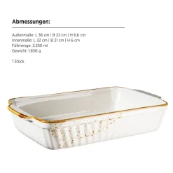 Auflaufform-Set, Porzellan Pintar Beige / Braun ^ Mäser Best