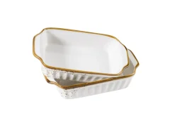 Mäser Auflaufform-Set, Porzellan Pintar Beige / Braun