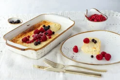 Mäser Auflaufform-Set, Porzellan Pintar Beige / Braun