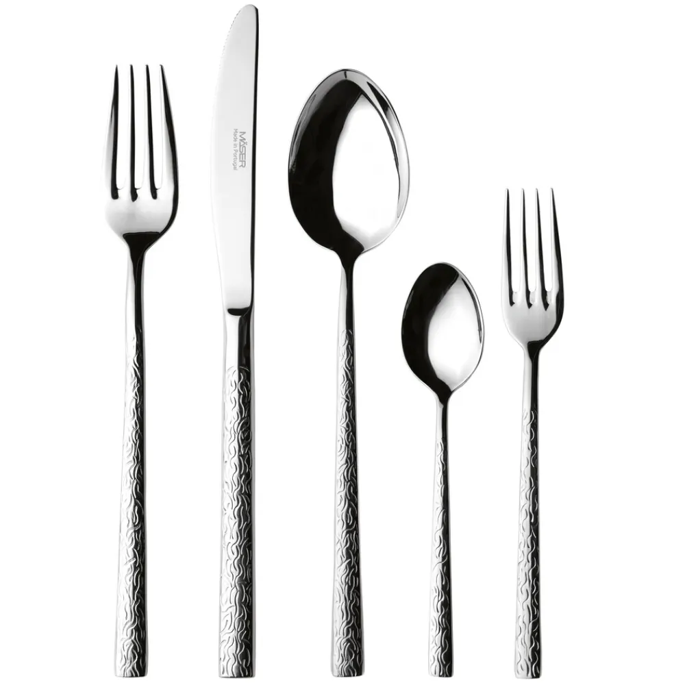 Besteck-Set, Edelstahl Ivy Silber ^ Mäser Outlet