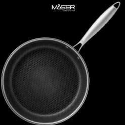Mäser Bratpfanne 28 cm, Edelstahl Hestia Keramik Silber / Schwarz Sale