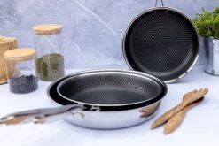 Bratpfanne, Edelstahl Hestia Schwarz / Silber ^ Mäser Hot