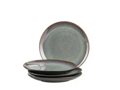 Mäser Dessertteller-Set, Steinzeug Teona Blau, Braun, Grün, Schwarz Sale