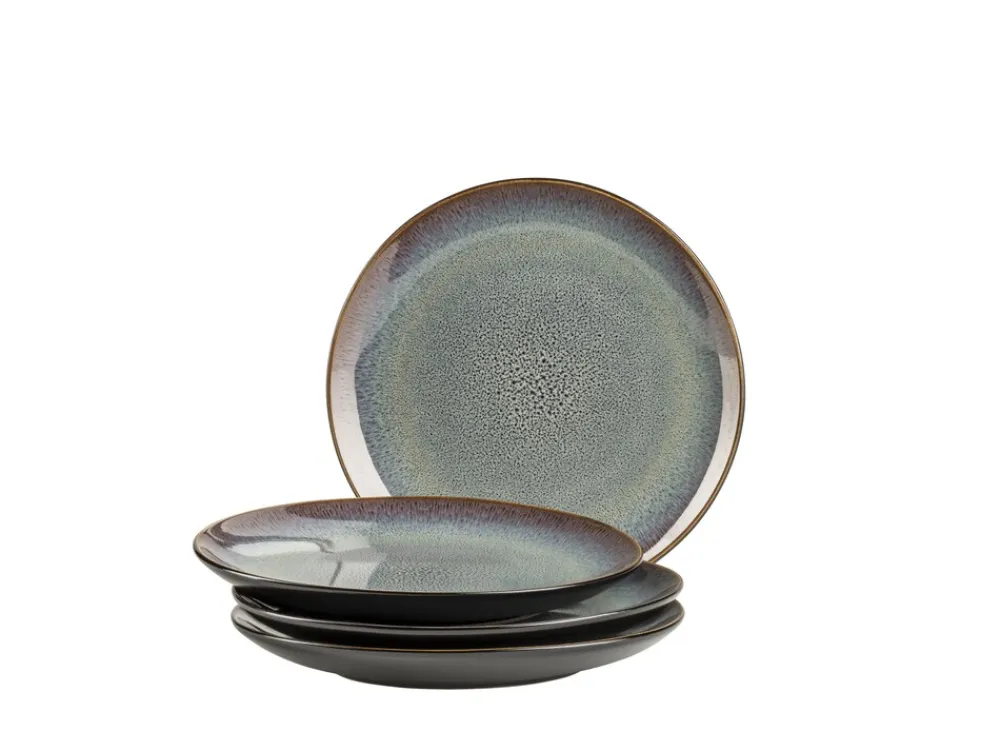 Mäser Dessertteller-Set, Steinzeug Teona Blau, Braun, Grün, Schwarz Sale