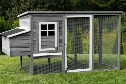 My Animal MyAnimal Hühnerstall für 4 Hühner MH-04 mit Eiablage, wasserabweisendes Dach, schutzimprägniert Grau New