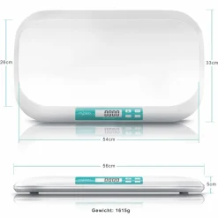 MyBeo Digitale Babywaage mit Display 50 g bis 20 kg / 3 Zoll Display /  Einheit kg & lb Best