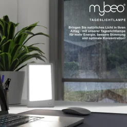 MyBeo Tageslichtlampe, Flackerfrei, Dimmbar, mit Timer, Ständer Discount
